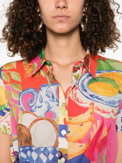 Farm Rio Summer Picnic Shirt Summer Picnic Multicolor In Multi