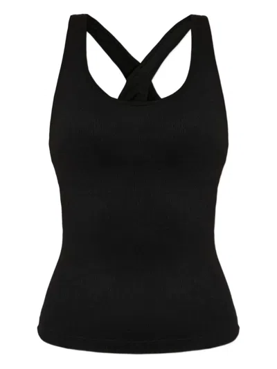 The Upside Cross-back Performance Tank Top In Black