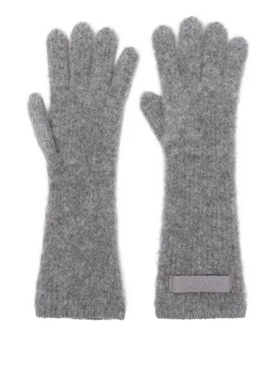 Jacquemus Les Gants Gros Grain Gloves In Gray