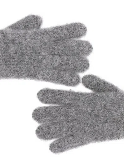 Jacquemus Les Gants Gros Grain Gloves In Gray