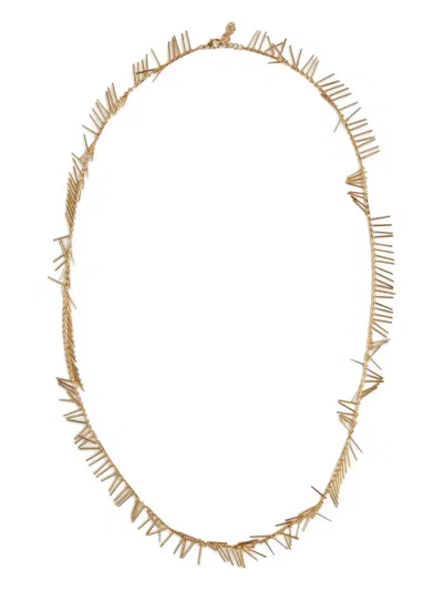 Jil Sander Teardrop-style Brass Necklace In Metallic