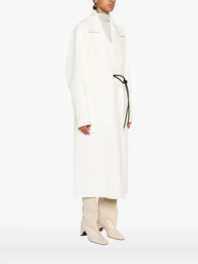 Sportmax Double-faced Robe Coat Clothing In Neutral