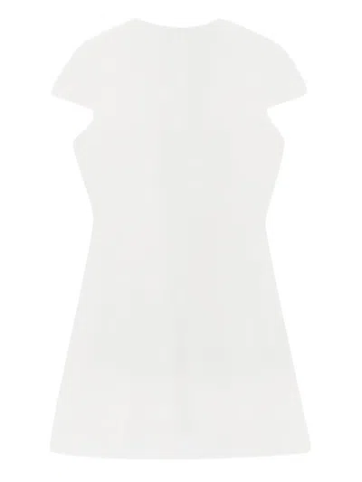 We11 Done Short-sleeve Mini Dress In White