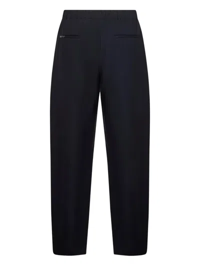 Marni Blue Tropical Wool Straight Leg Trousers
