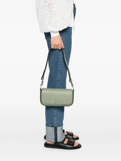 Karl Lagerfeld K/signature Logo Leather Bag