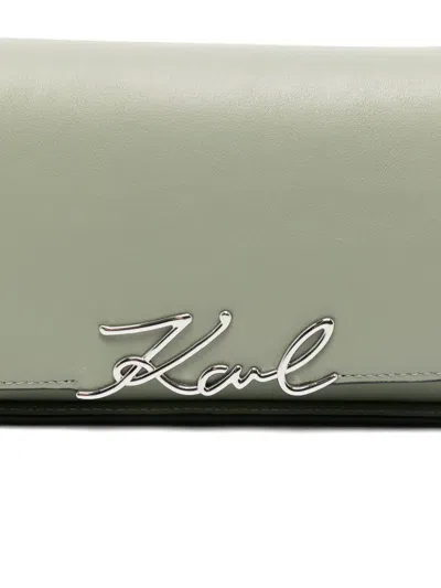 Karl Lagerfeld K/signature Logo Leather Bag