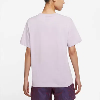 Nike (wmns)  Sportswear Essential Sports Running Training Round Neck Short Sleeve Light Purple T-shir In Pink