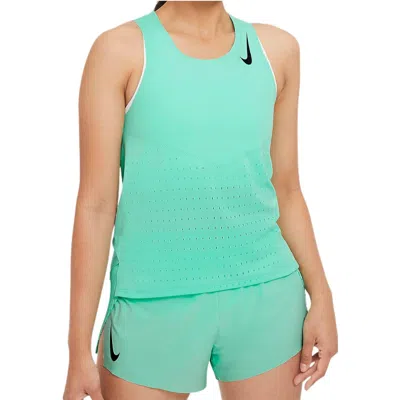 Nike (wmns)  Aeroswift Solid Color Sports Breathable Running Green Vest