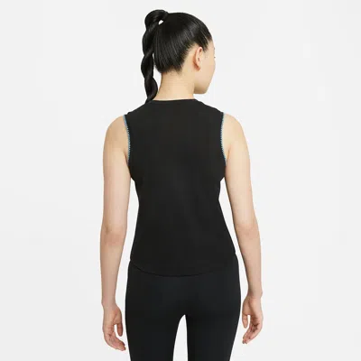 Nike One Fitted Dri-fit Cropped Tank Top In Black