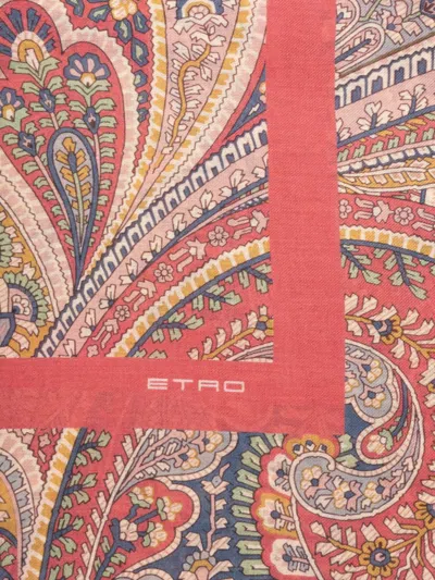 Etro Intricate Paisley Modal Shawl In Pink