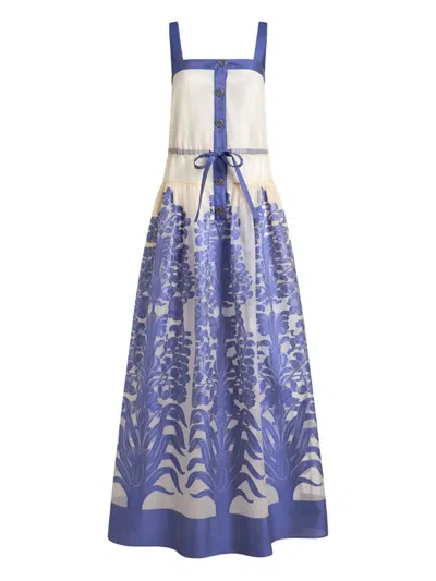 Etro Fil-coupé Dress In Blue