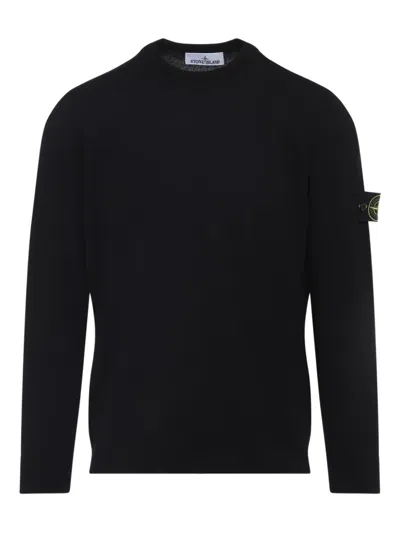Stone Island Logo Patch Wool Sweater