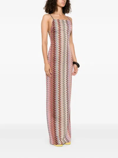 Missoni Zigzag Lurex Maxi Dress In Multi