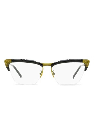 Gucci Bamboo-detail Cat-eye Glasses In Multi