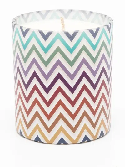 Missoni Zigzag-printed Candle (220g) In Multi