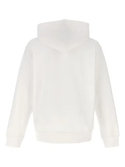 Carhartt Hooded Sweater With Ribbed Cuffs And Front Pocket In White
