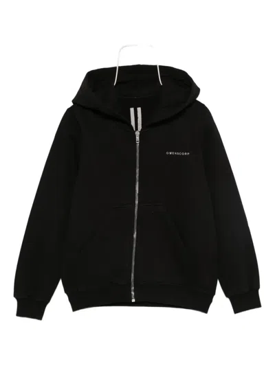 Rick Owens Hollywood Jason's Zip-up Hoodie In Black