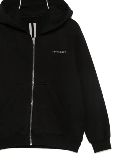 Rick Owens Hollywood Jason's Zip-up Hoodie In Black