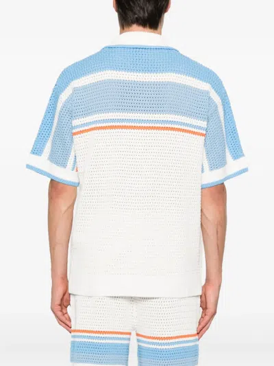 Casablanca Cotton Knit Tennis Shirt In White