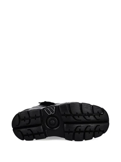 New Rock Studded-strap Sneakers In Black