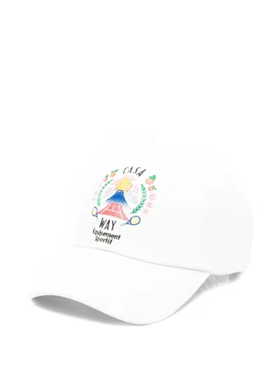 Casablanca Casa Way Mountain Baseball Cap In White