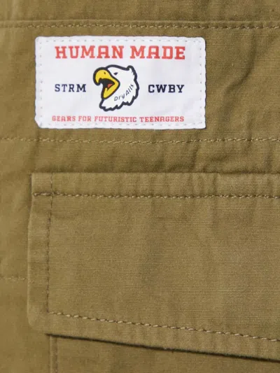 Human Made Logo-patch Trousers In Green