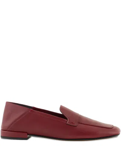 Giorgio Armani Leather Loafers In Brown