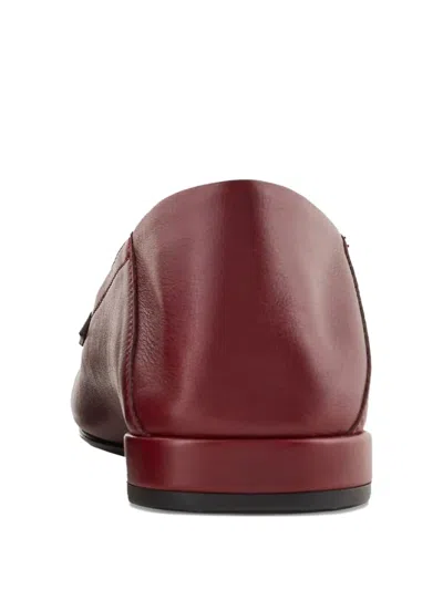 Giorgio Armani Leather Loafers In Brown