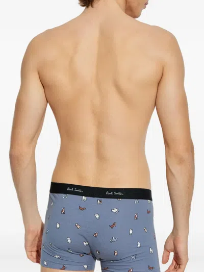 Paul Smith Dog-print Boxers In Blue