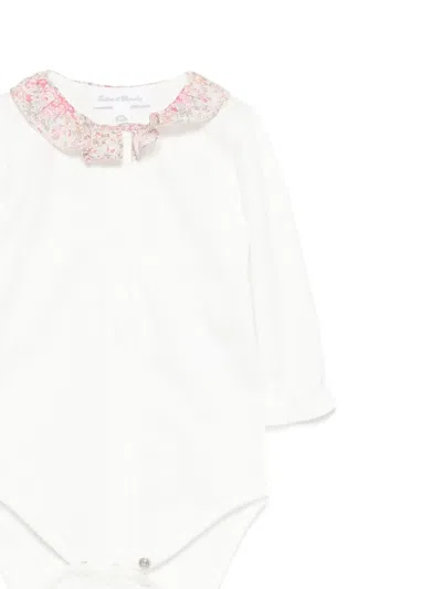Tartine Et Chocolat Floral-collared Body In White