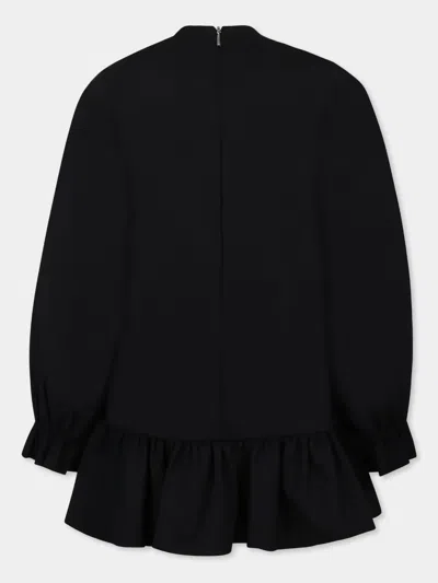 LOGO印花荷叶边连衣裙