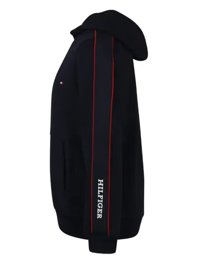 Tommy Hilfiger Junior Panelled Hoodie In Black