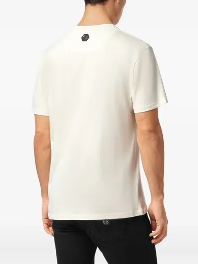Philipp Plein Boom Sequin-embellished T-shirt In White