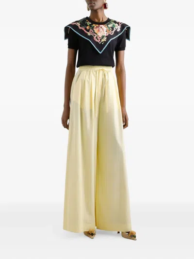 Dolce & Gabbana Cotton-silk T-shirt In Black