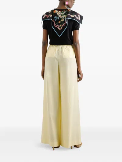 Dolce & Gabbana Cotton-silk T-shirt In Black