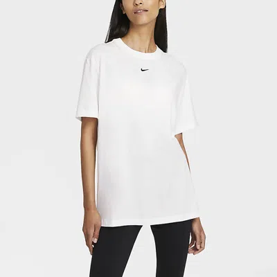 Nike (wmns)  Sportswear Essential Solid Color Small Label Casual Round Neck Short Sleeve White T-shir