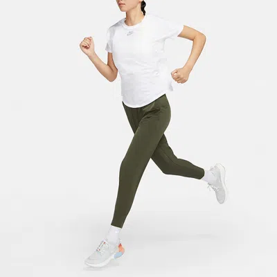 Nike (wmns)  Air Dri-fit Running Sports Round Neck Short Sleeve White T-shirt