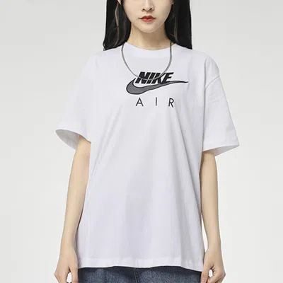 Nike (wmns)  Air Logo Casual Sports Short Sleeve White T-shirt