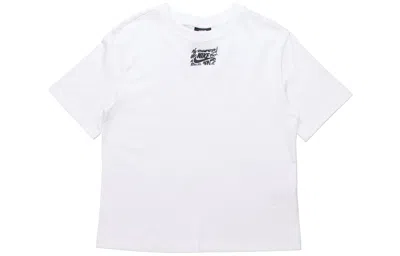 Nike (wmns)  Alphabet Pattern Printing Loose Round Neck Short Sleeve White T-shirt