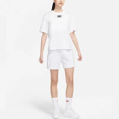 Nike (wmns)  Alphabet Pattern Printing Loose Round Neck Short Sleeve White T-shirt