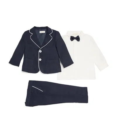 Bimbalò Blazer, Shirt And Trousers Set In Blue