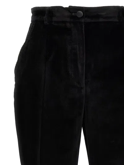 Dolce & Gabbana Pleated Wool-blend Gabardine Straight-leg Pants In Black
