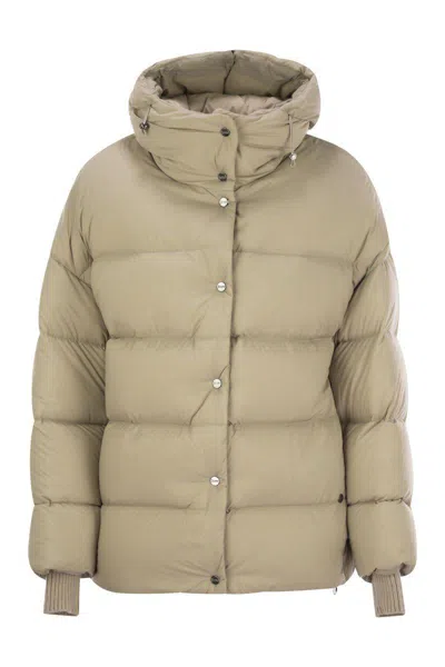 Herno Nylon Microfibre Bomber Jacket In Green