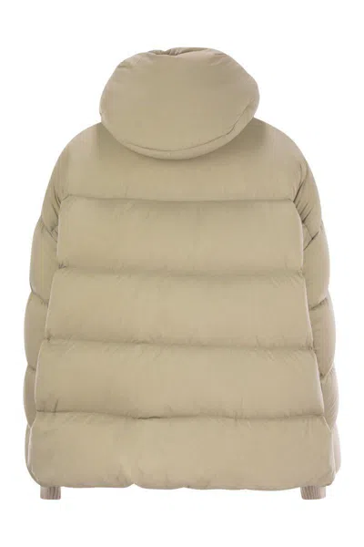 Herno Nylon Microfibre Bomber Jacket In Green