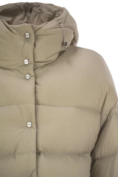 Herno Nylon Microfibre Bomber Jacket In Green
