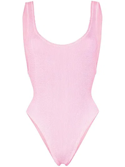 Reina Olga Backless One-piece Swimsuit In Pink