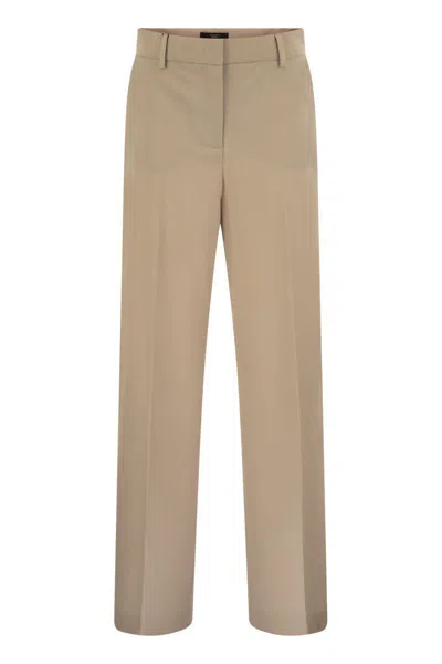 Weekend Max Mara Virgin Wool Tailored Trousers In Neutral