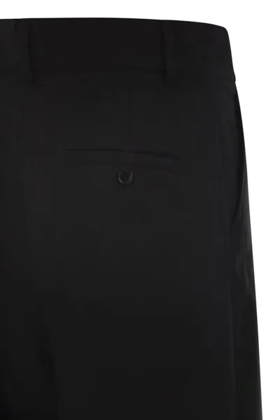 Weekend Max Mara Visivo Wool Palazzo Trousers In Black