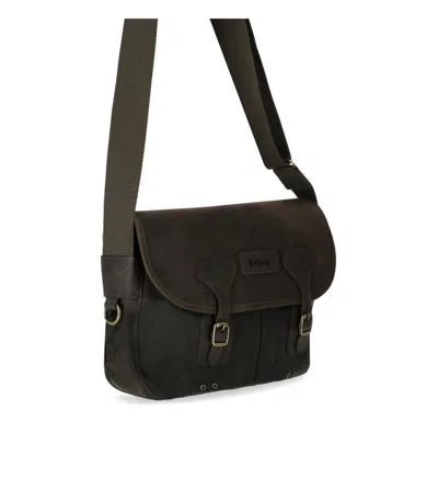 Barbour Tarras Wax Olive Green Crossbody Bag