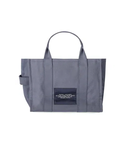 Marc Jacobs The Medium Tote Denim Blue Handbag In Gray